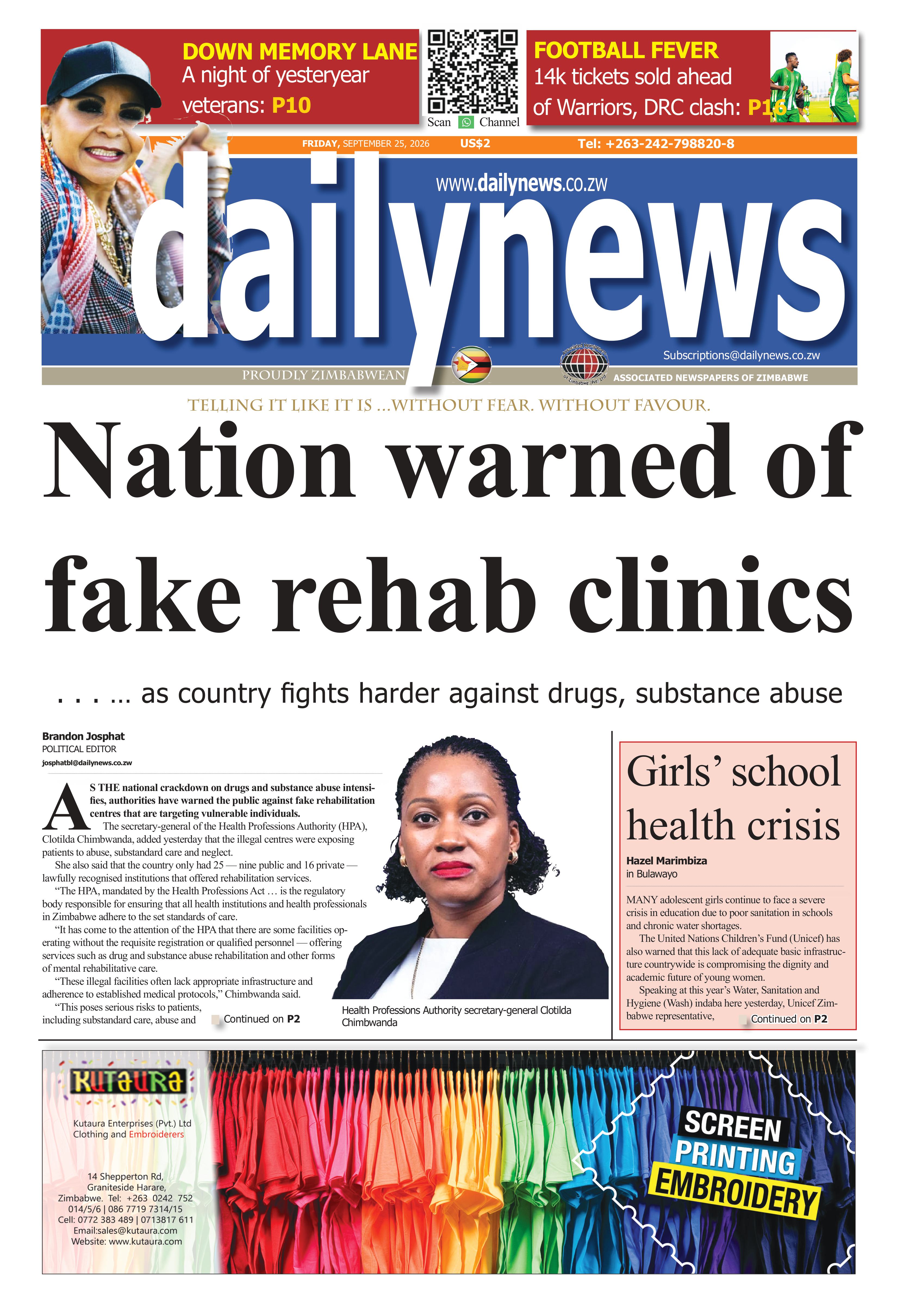 Friday 25 September 2026